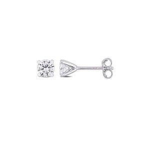 NWT Sofia B Lab-Created Moissanite Sterling Silver Solitaire Stud Earrings